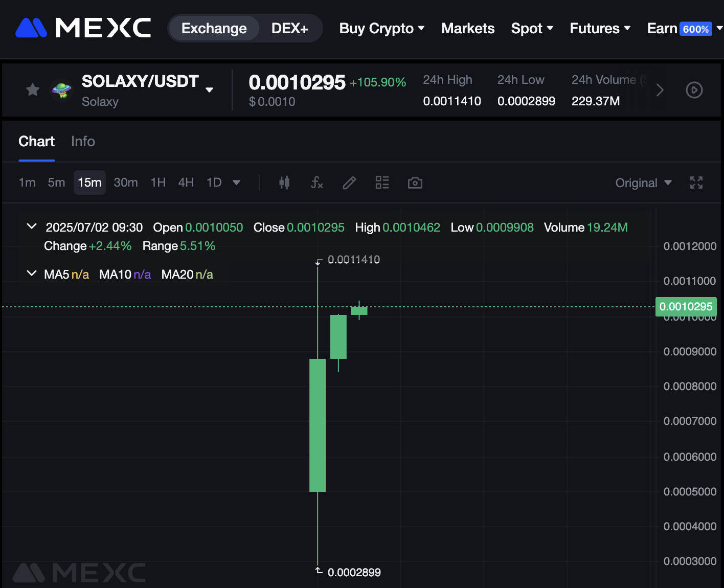솔락시 MEXC 상장