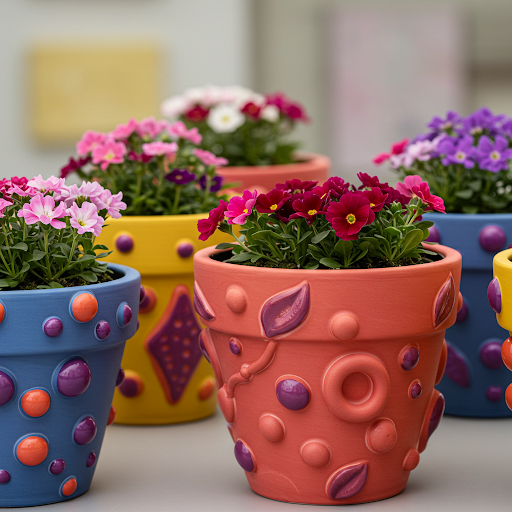 Hand-Painted Flower Pots: Blooming with Creativity