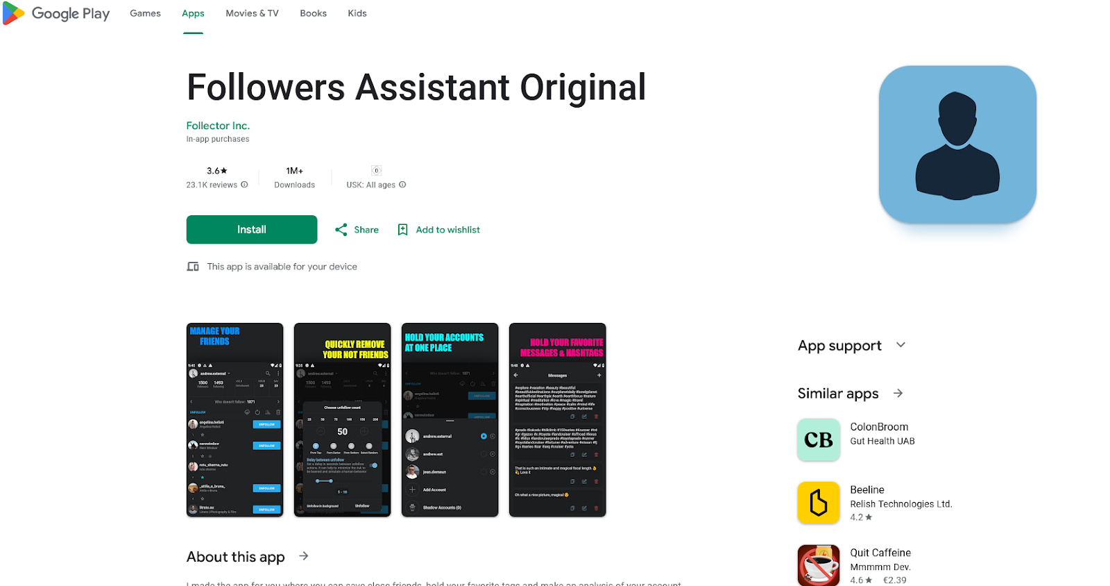 نرم افزار فالور اسیستنت (Followers Assistant)