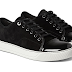 MENS BLACK PATENT LEATHER WITH WHIT SOLE RUBBER MATERIAL SNEAKERS