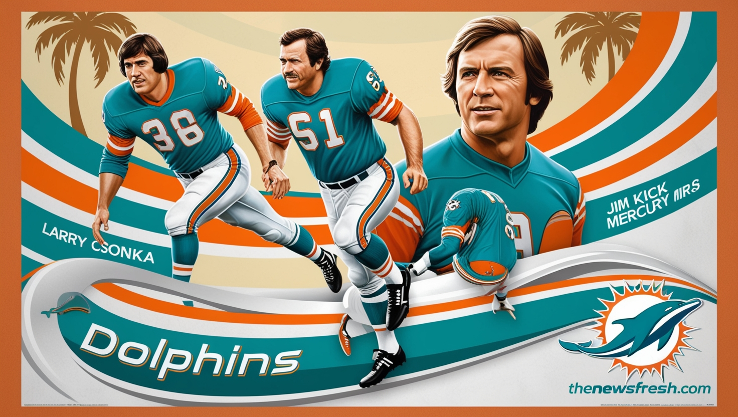 poster miami dolphins art csonka kiick morris painting