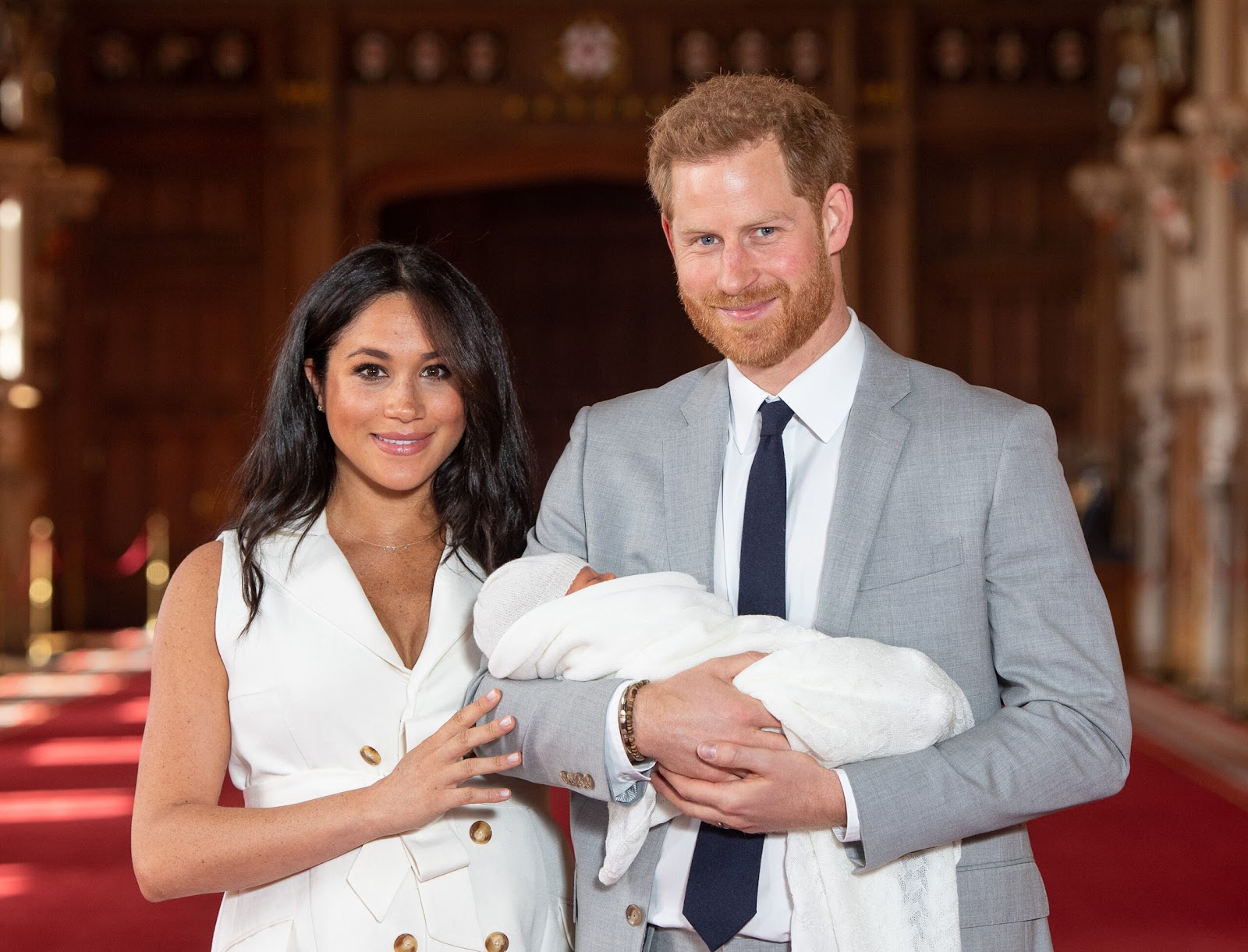 Une photo de Prince Harry et de Meghan Markle avec leur bébé.