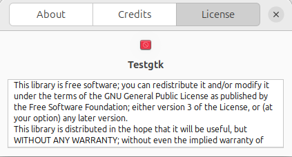 Testgtk License