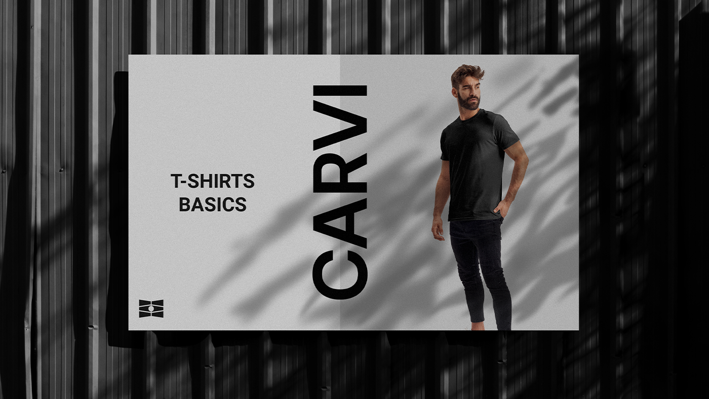 apparel branding  Clothing Fashion  graphic design  identity logo carvi t-shirt brand identity