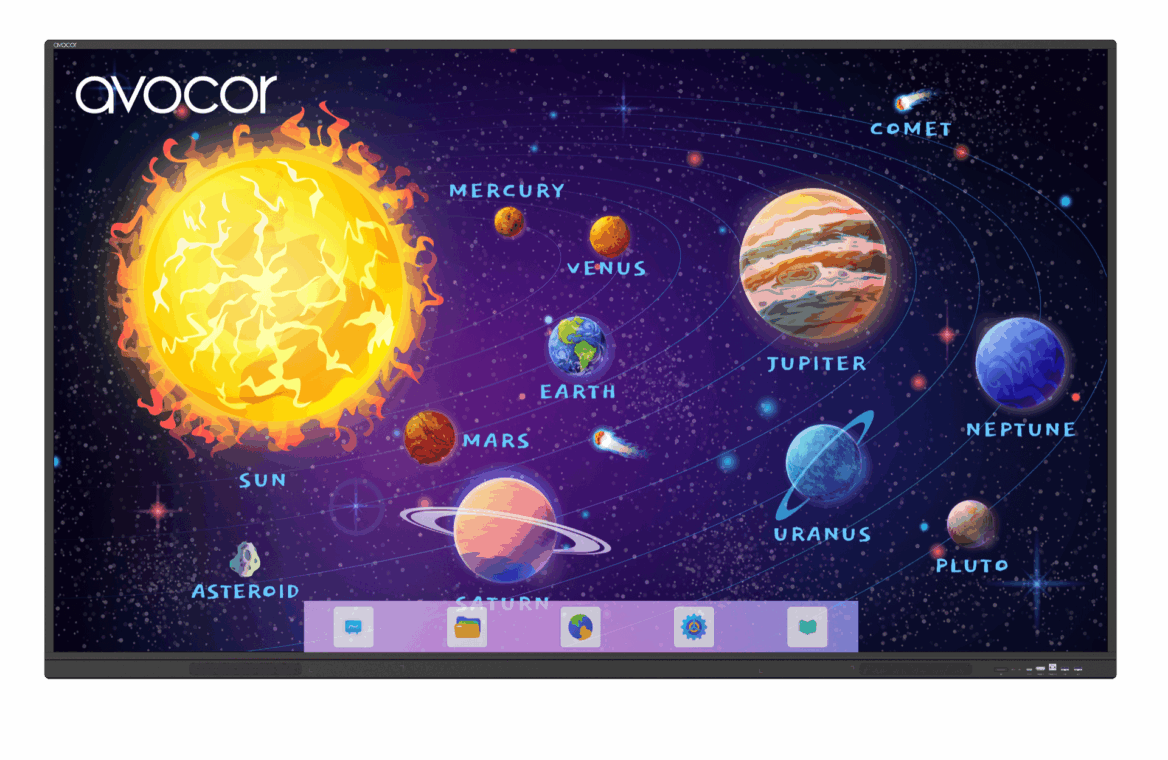 An avocor interactive display being used for classroom learning