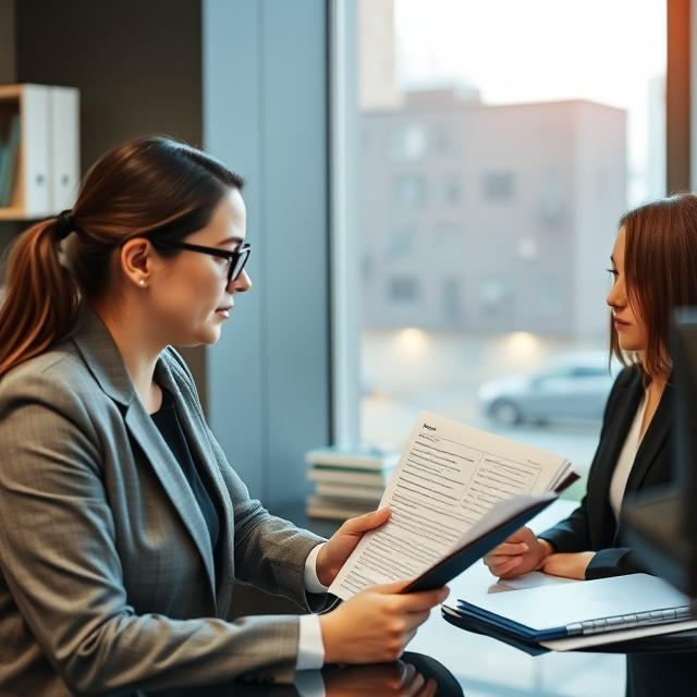 Immigration lawyer advising client on work visa duration