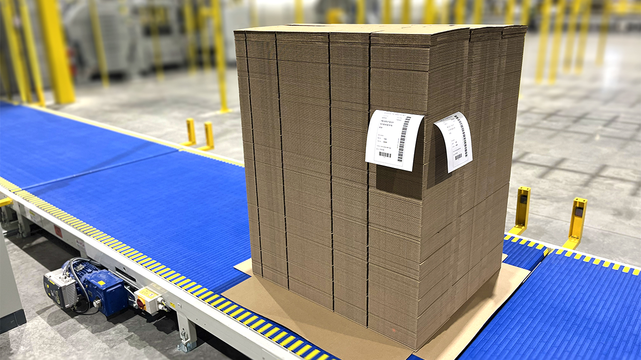 Corrugated packaging sheets at York Container’s Elgin facility