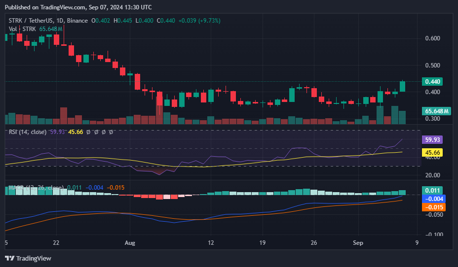 Starknet переживает рост на 11%, несмотря на спад альткойнов