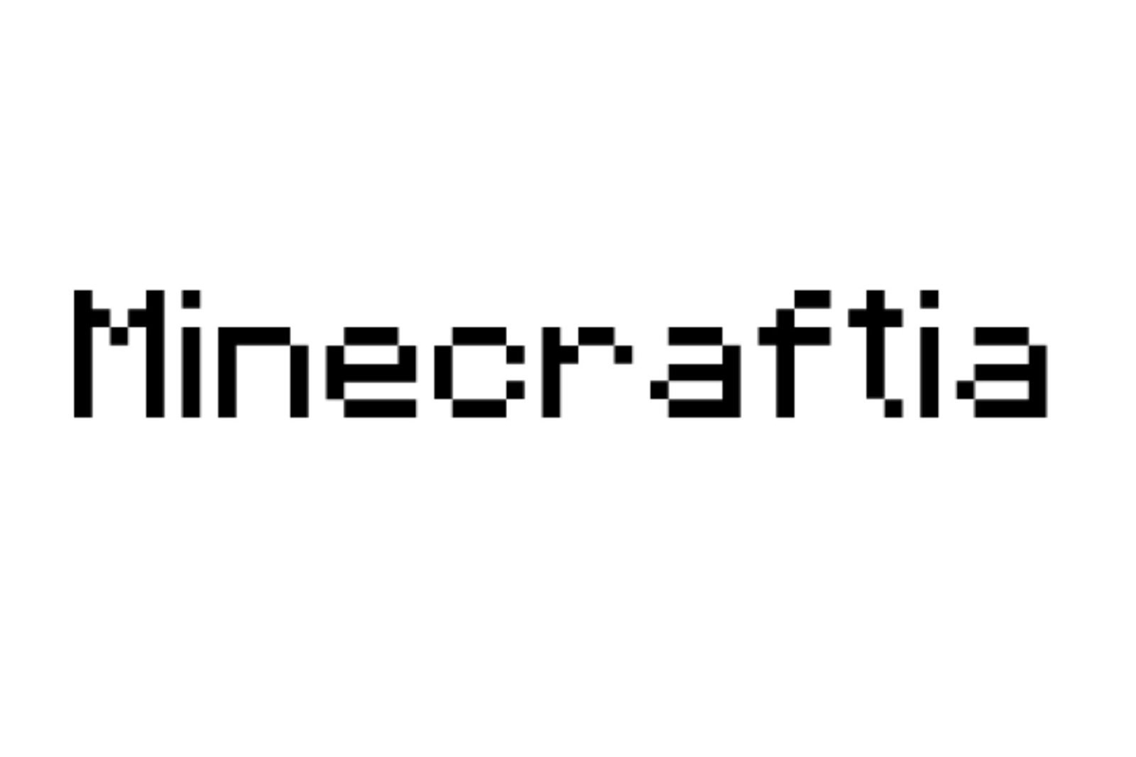 A pixelated typeface inspired by typography used in Minecraft.