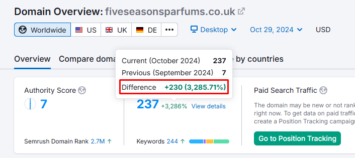 Organic search