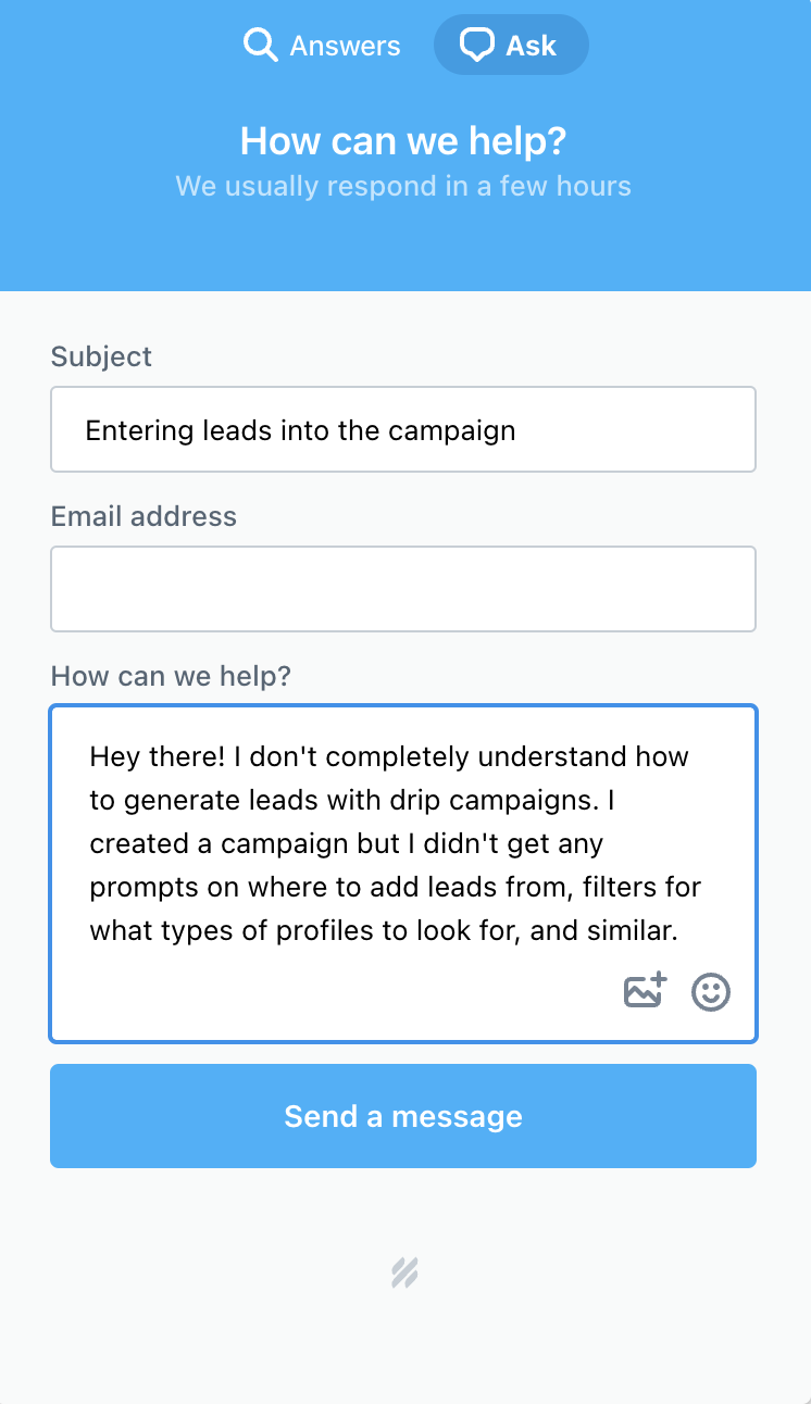 Dux-Soup doesn't have live chat.