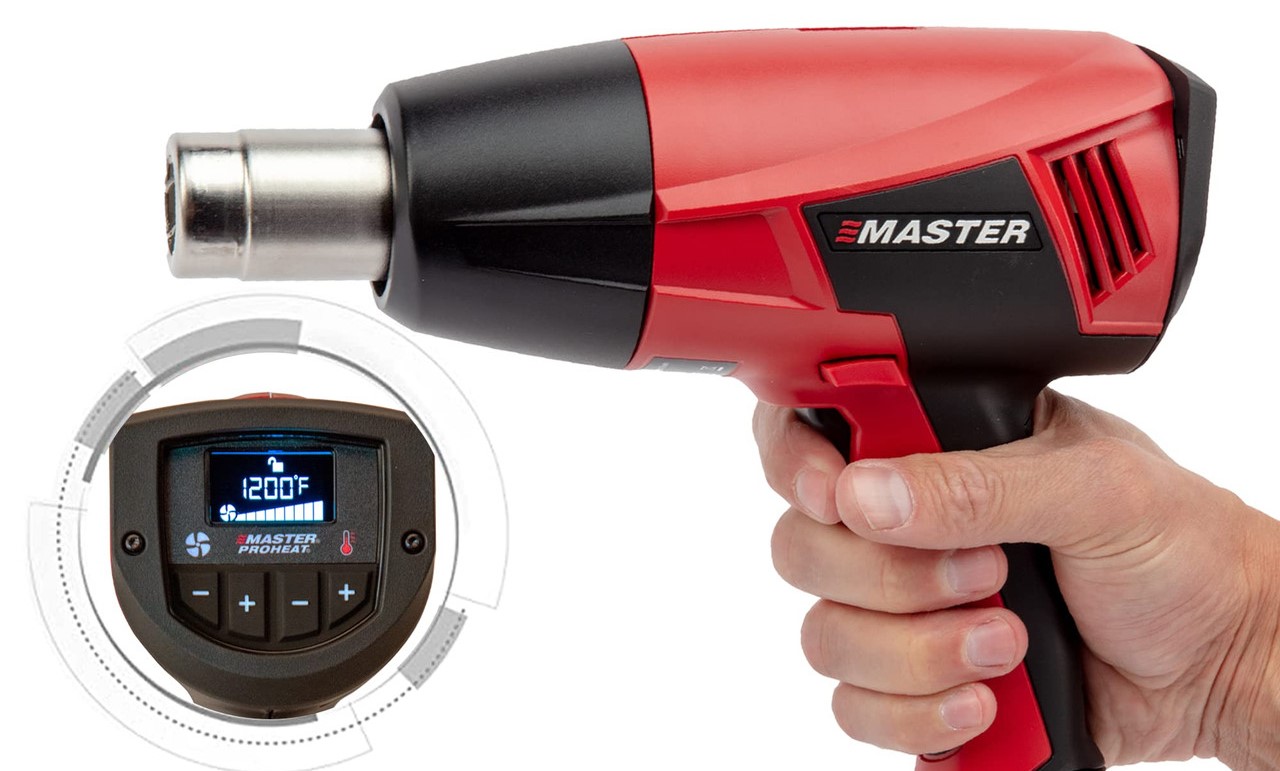 Using a heat gun and temperature monitor to maintain proper heat