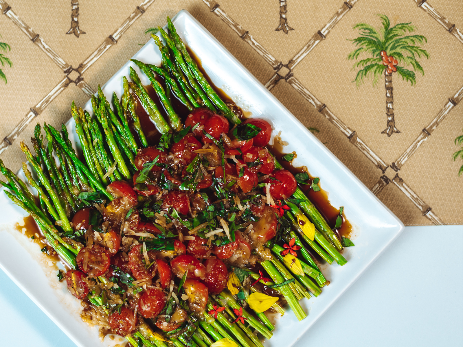 Parmesan Roasted Asparagus &amp; Tomatoes