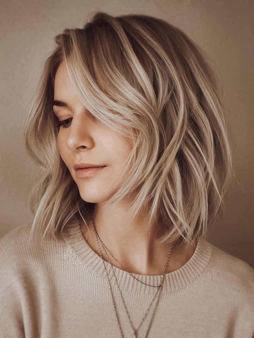 42. Side-swept Bob for Fine Hair