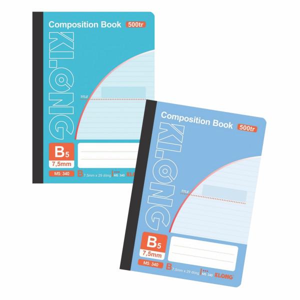 Sổ kẻ ngang may dán gáy Composition Book B5 500 trang 58/92; MS: 340