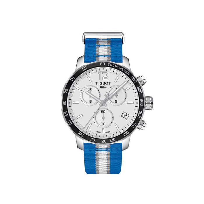 Tissot Men's Chrono Watch - Quickster Dallas Mavericks Silver Dial