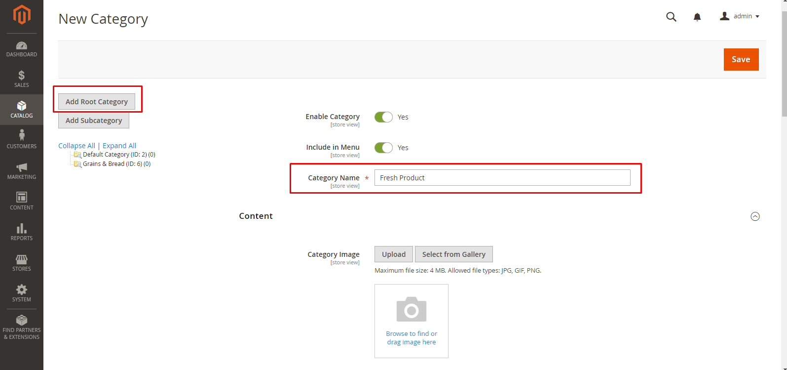 Add Root Category in Magento 2 | BigCloudy KB 