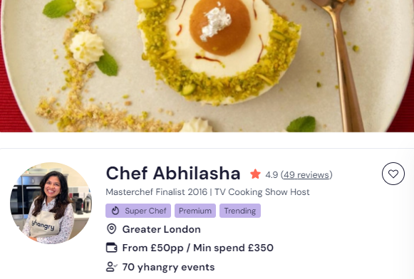 london cooking class with chef abhilasha