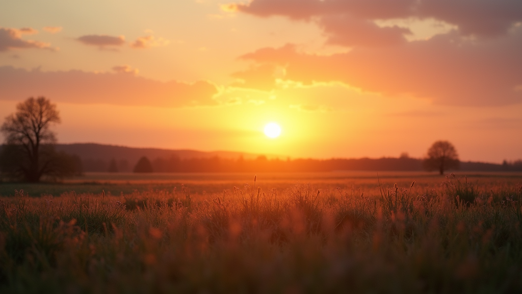 A peaceful morning landscape