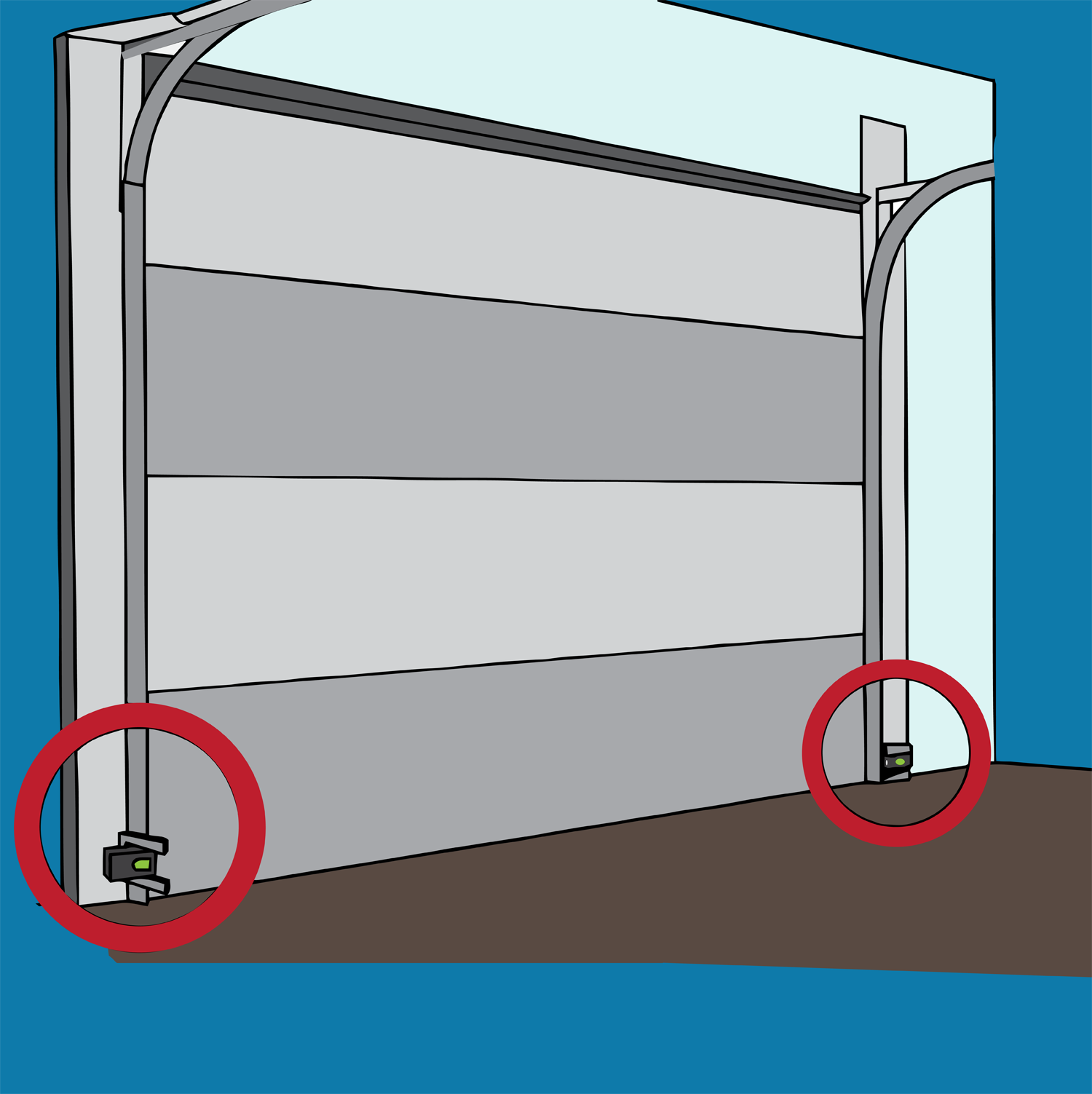 how to reset garage door sensors