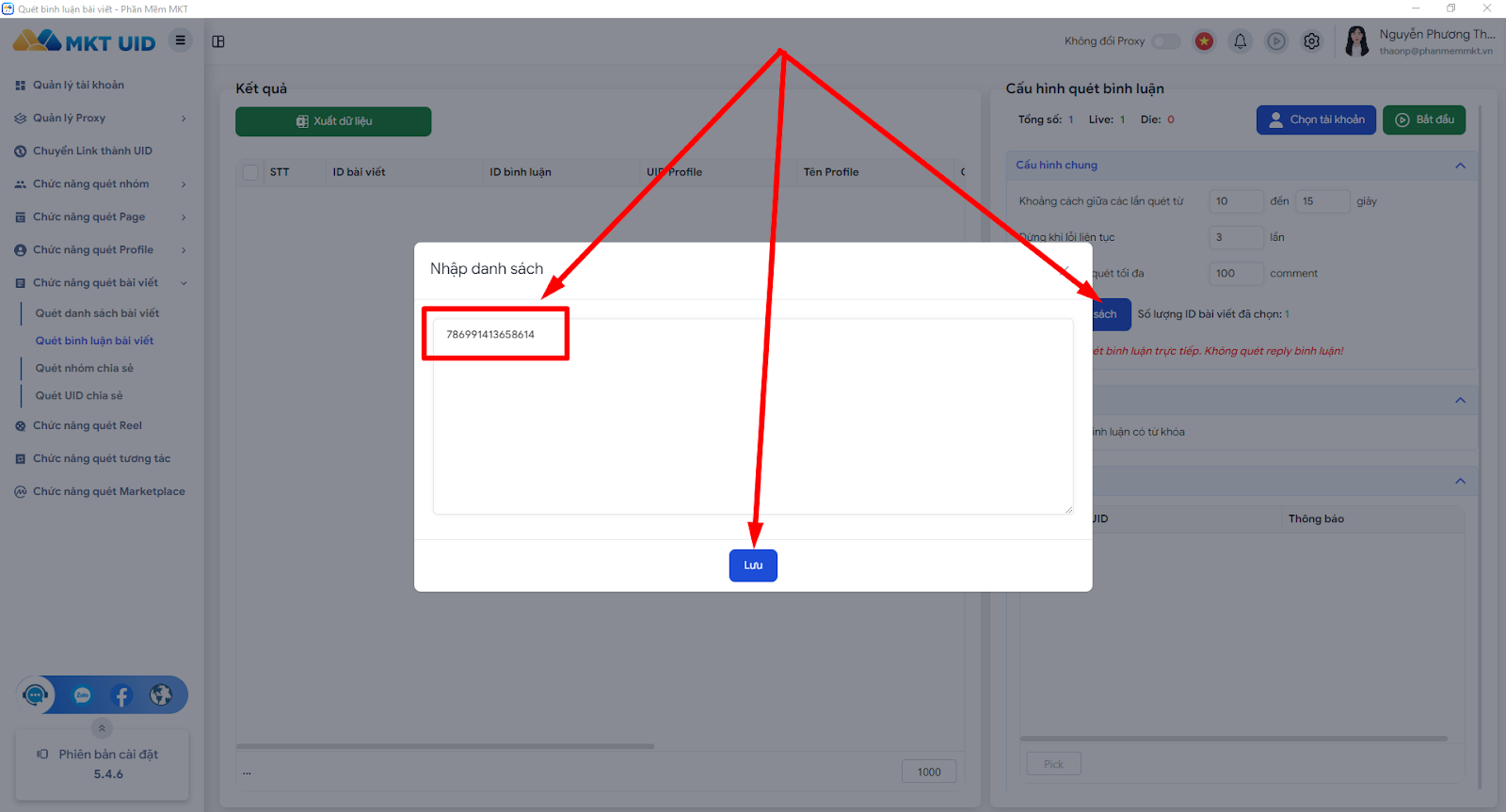 Cách lọc comment Give Away trên Facebook bằng MKT UID