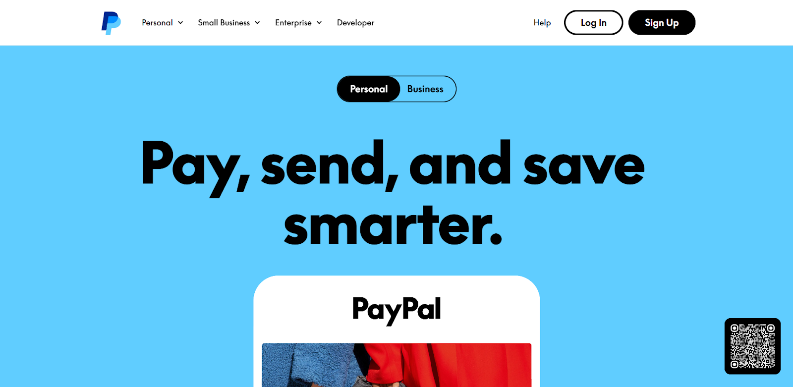 PayPal Homepage