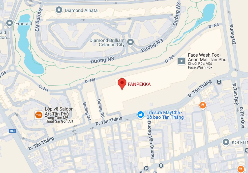 Vị trí của FANPEKKA trên bản đồ (Ảnh: Google Maps)