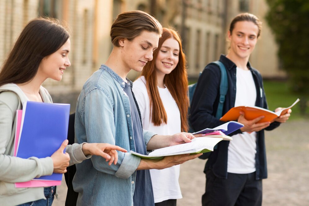 College Students networking with each other