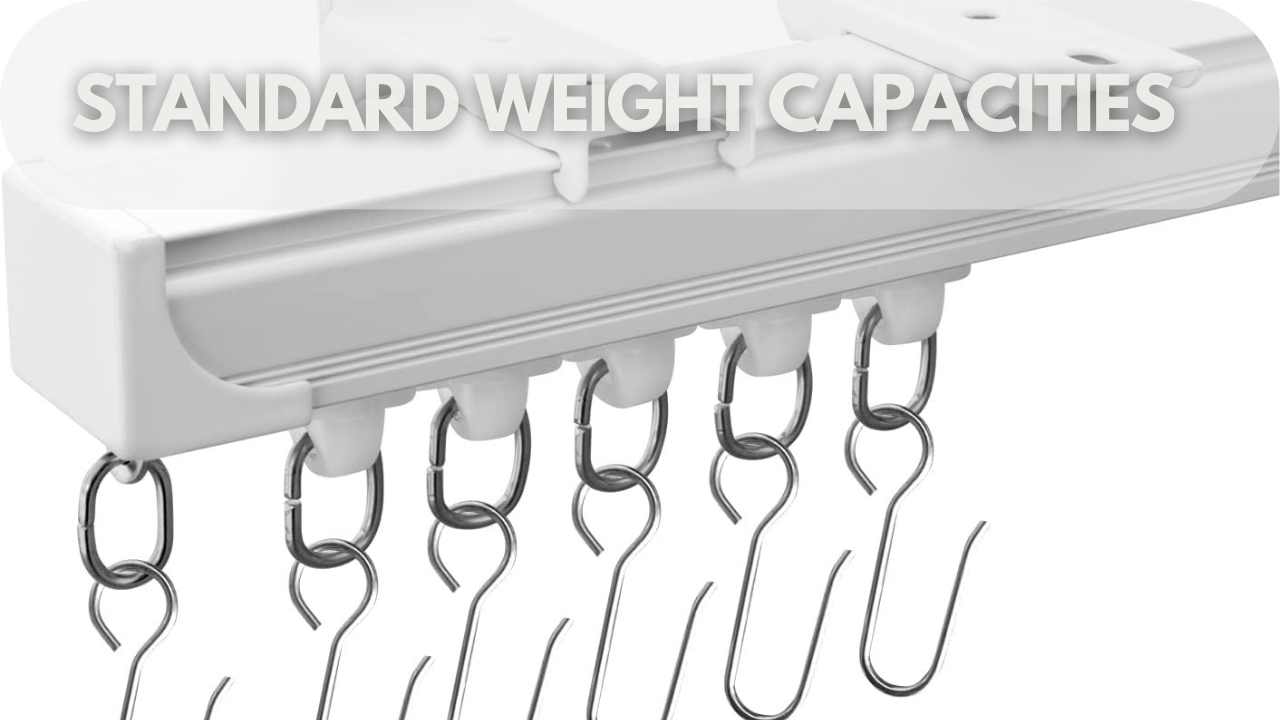 Explore the typical weight limits for heavy-duty curtain tracks and what they can support.