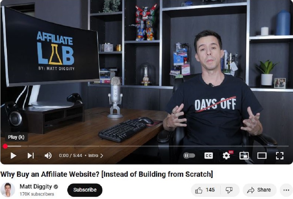 Performance affiliate marketing earnings Matt Diggity