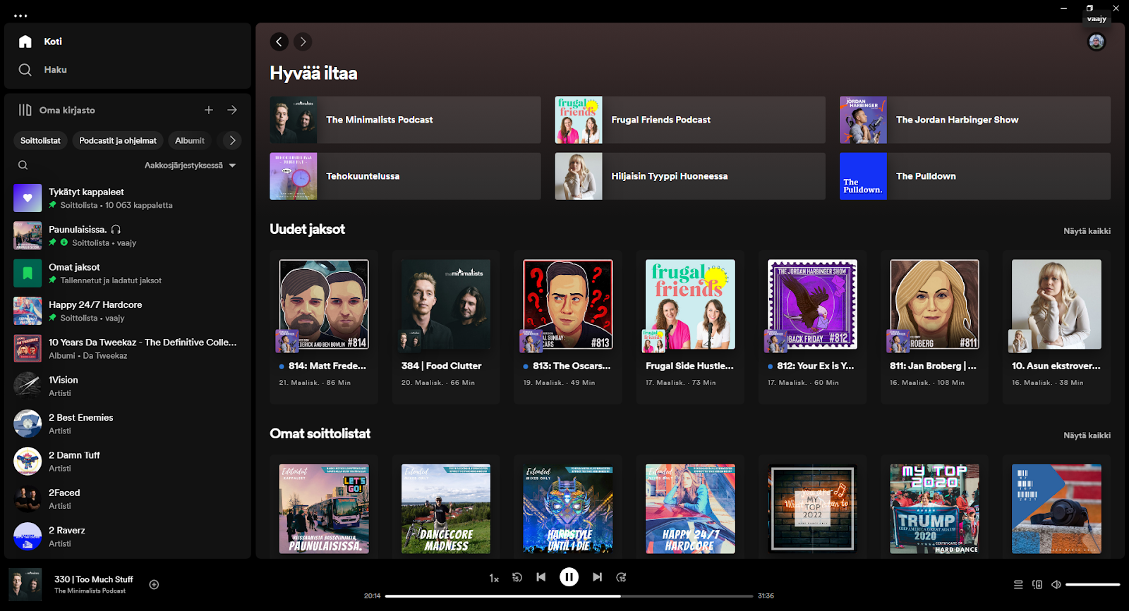 Spotify's app interface 