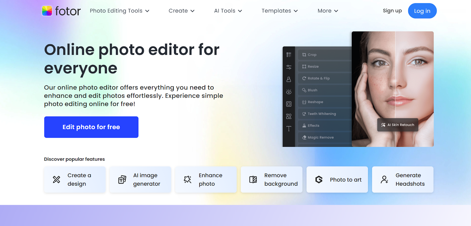 Fotor, a photo editing tool