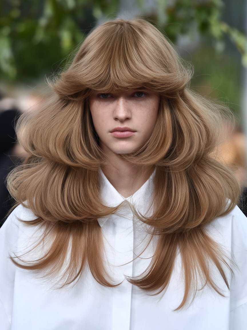 8. Voluminous Layers with Curtain Fringe