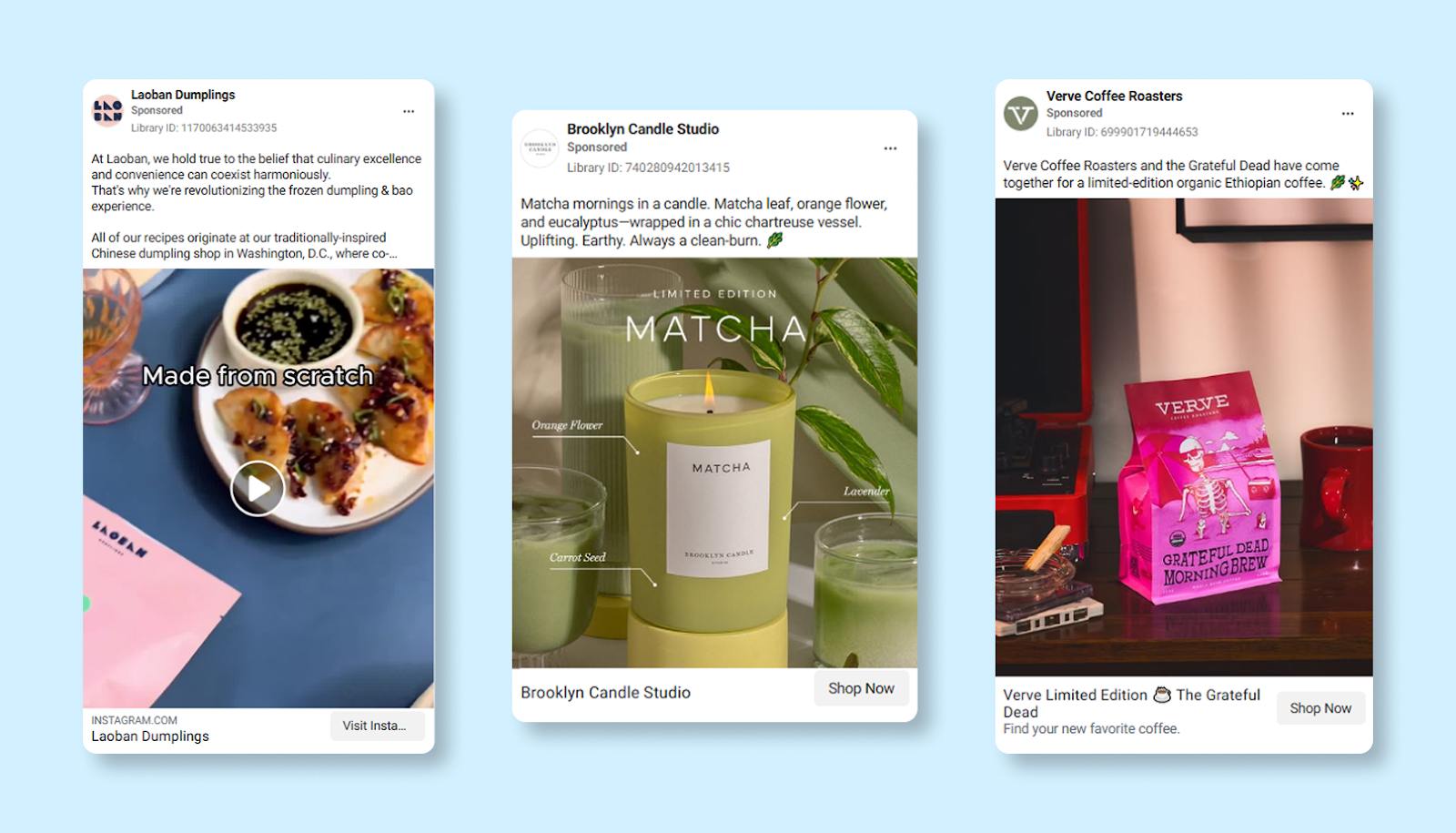 Small business Facebook ads examples