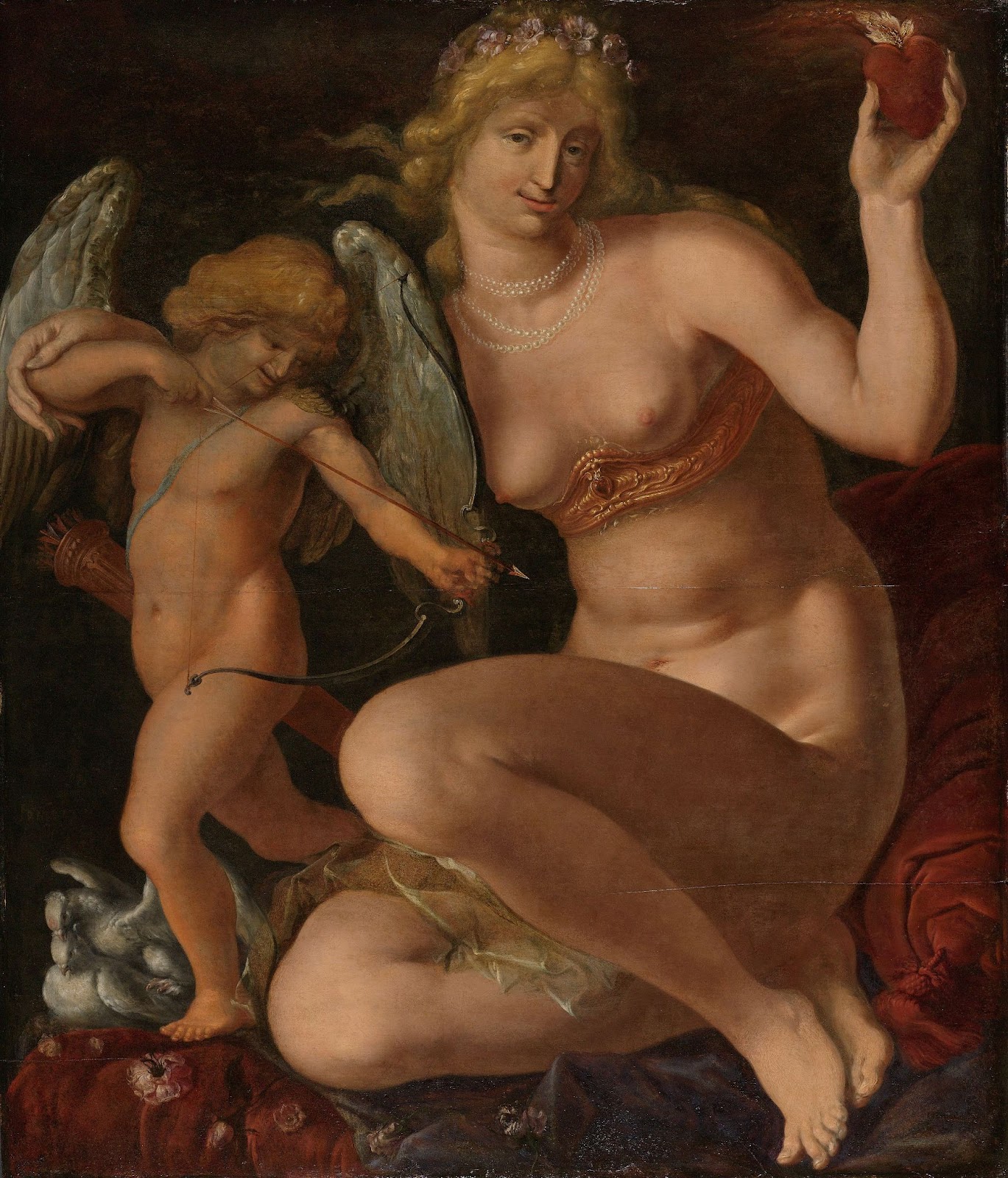 Venus and Amor by Jacques de Gheyn