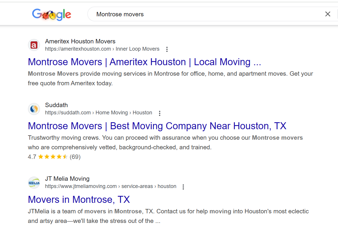 SERP Screenshot