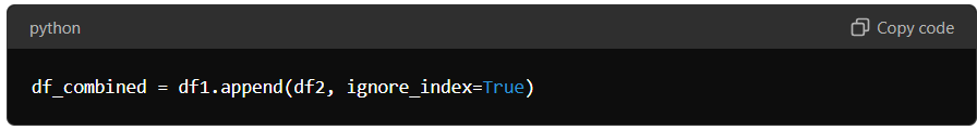 Appending a Single DataFrame to Another