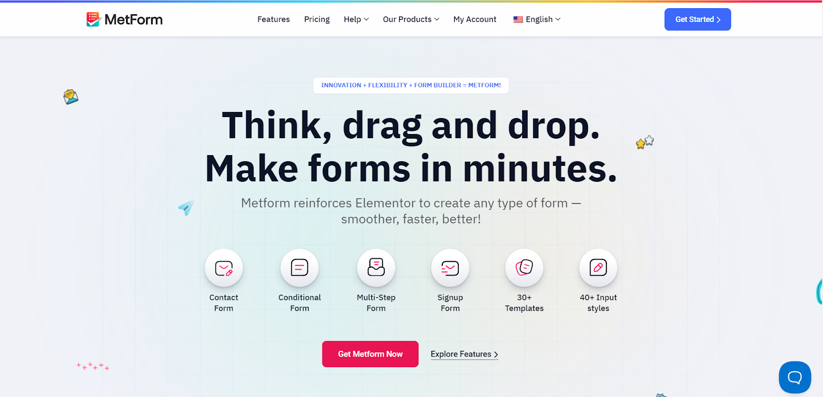 Metform is the best WordPress contact form builder plugin