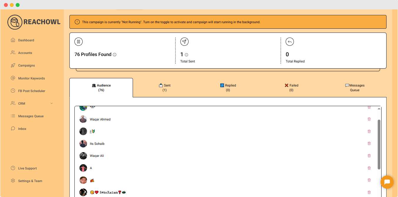 audience segmenting with reachowl