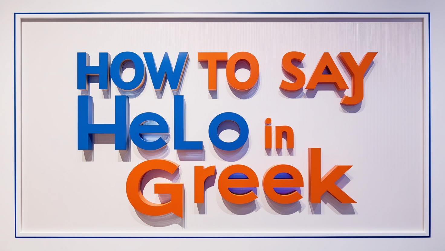 how to say hello in Greek