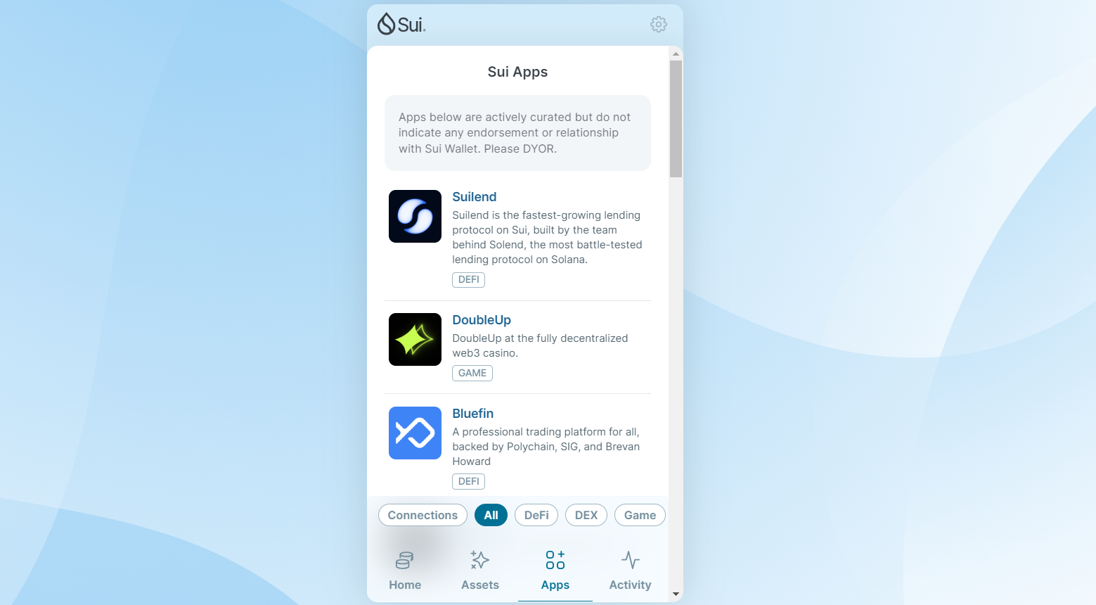 Connecting To Dapps