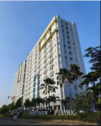 Desain apartemen Puri Mas Surabaya dengan unit luas dan lingkungan keluarga yang asri.