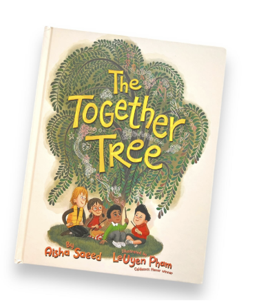 A book cover with children sitting under a tree

Description automatically generated