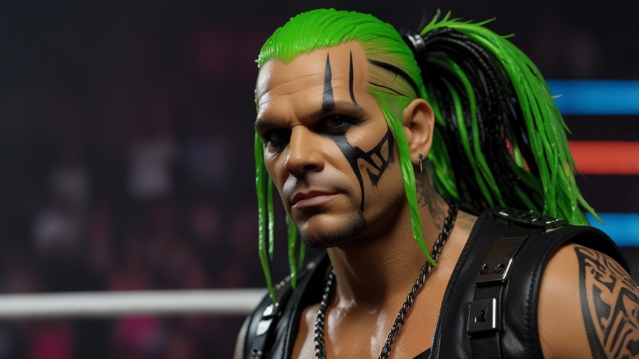 Jeff Hardy Green Hair Figure with Boombox