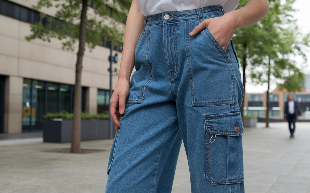 Egon labtoute Première Fois denim cargo Pants