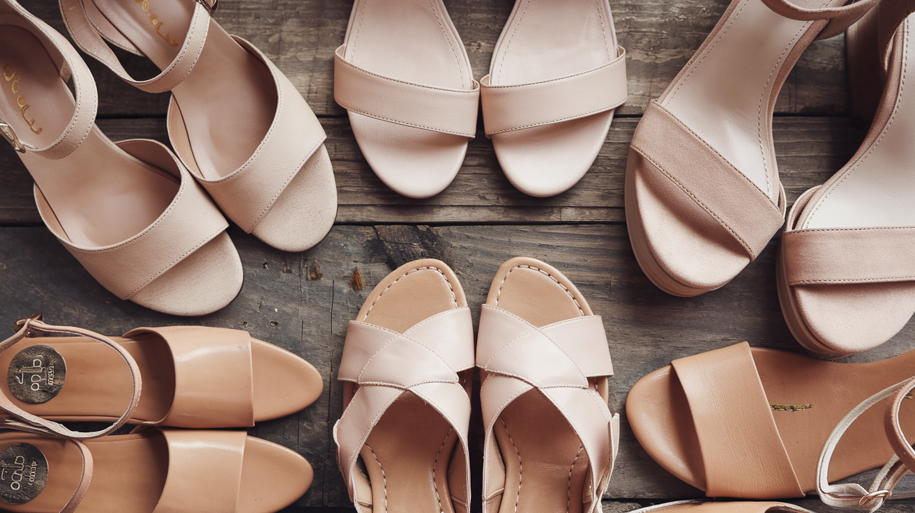 Nude Flat Sandals