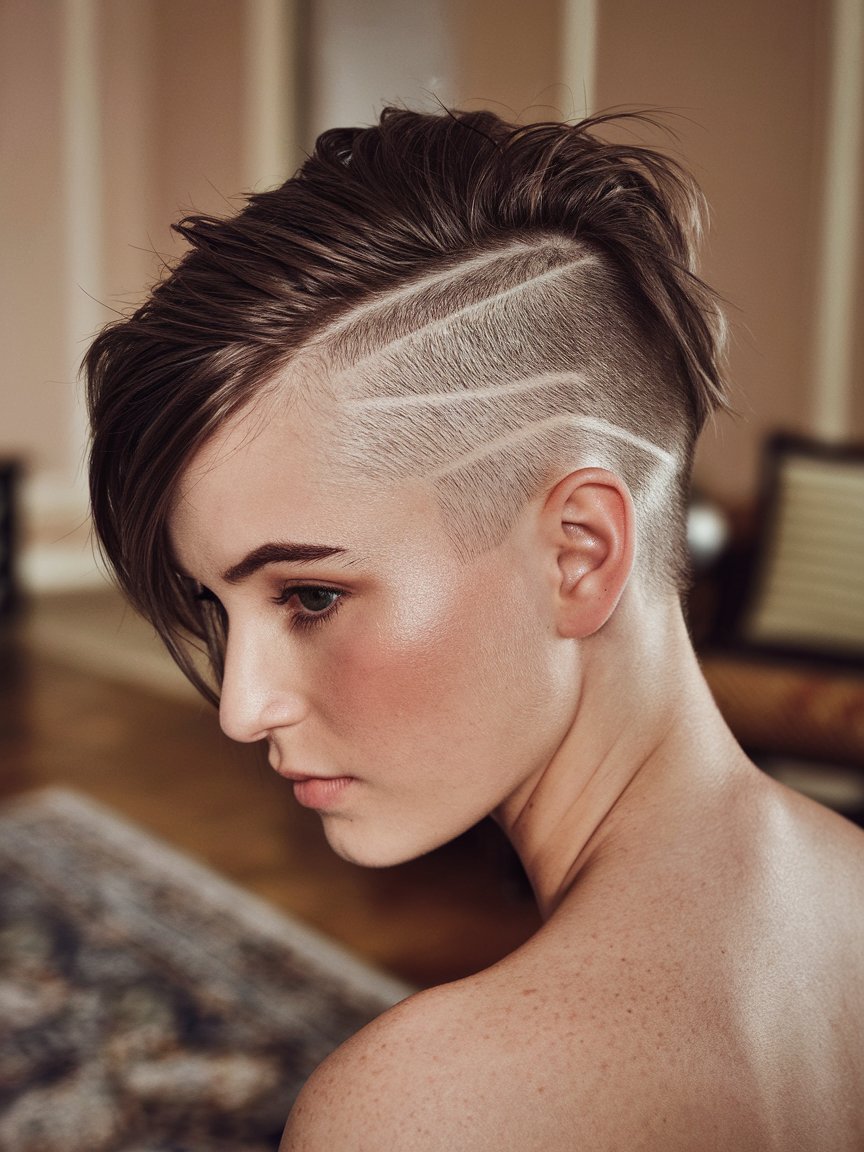 53. Edgy Undercut Pixie