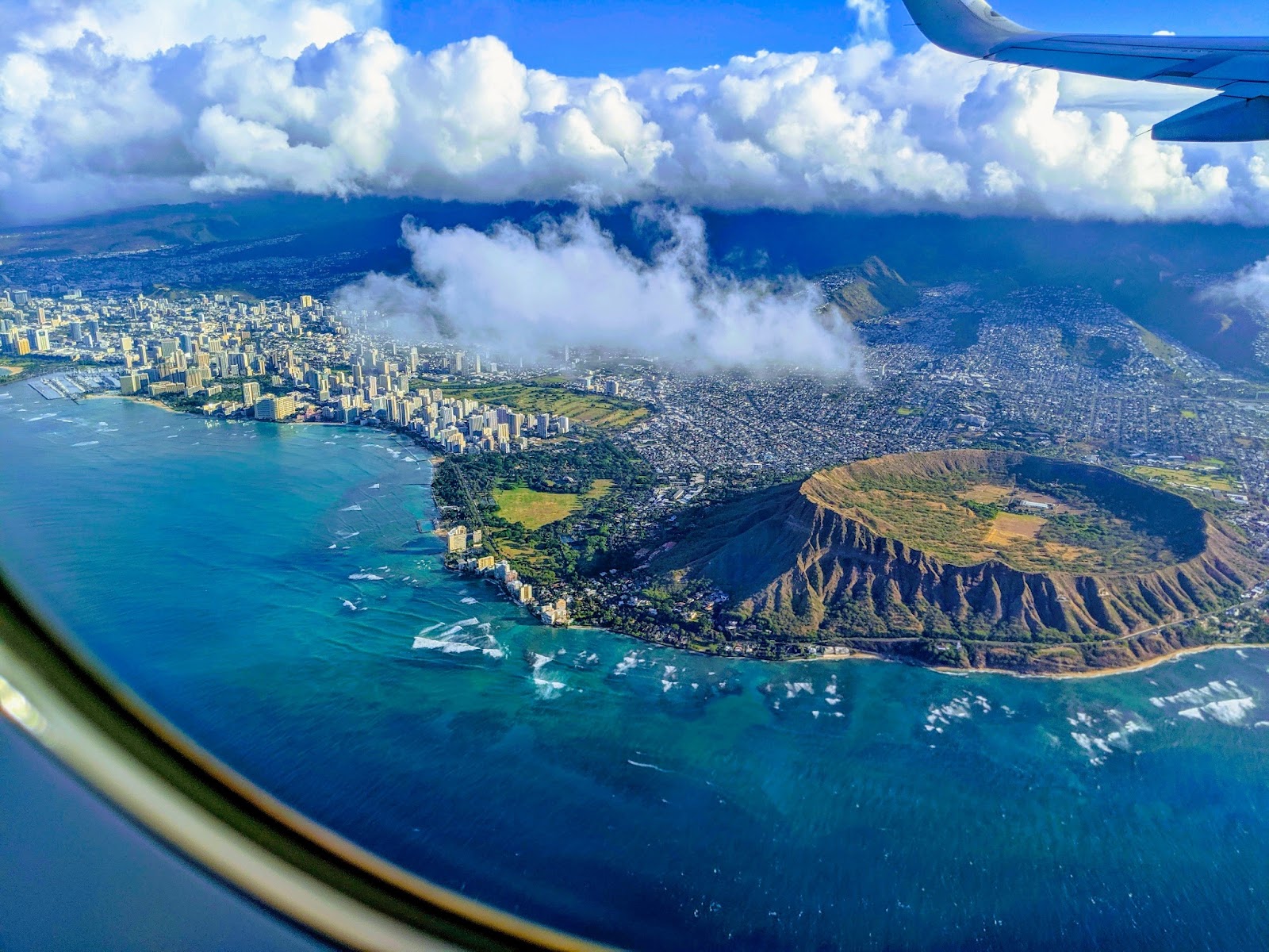 Waikīkī Beach in Oʻahu with luxury oceanfront resorts and vibrant blue waters