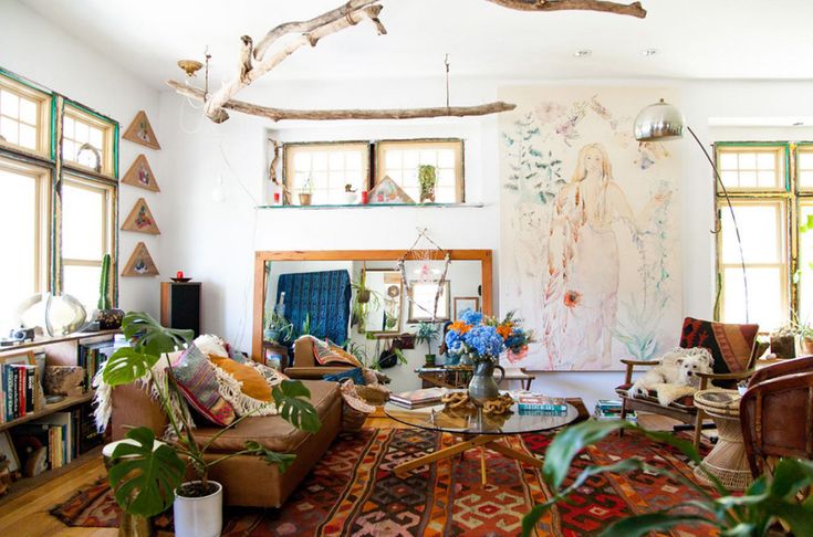 boho style living room