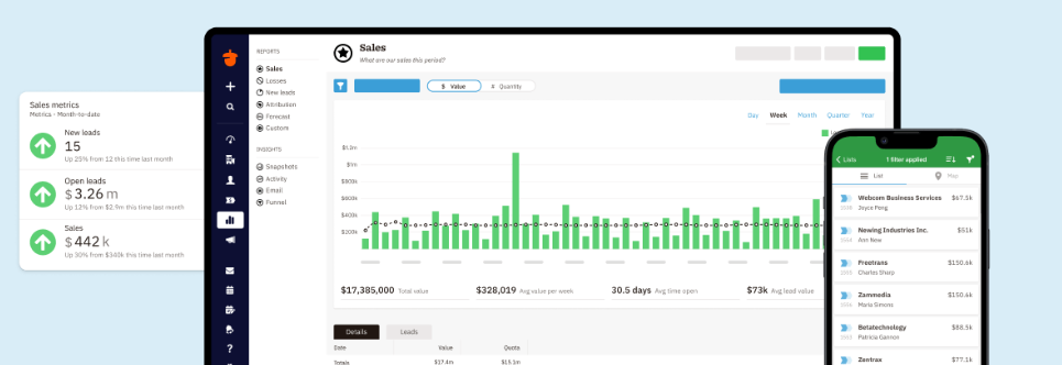 Nutshell CRM interface